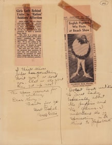 WC Fields handwritten notations signed