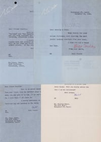 A Lot of FOUR WC Fields signed typed letters