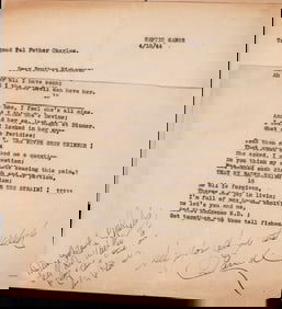 A typed poem signed by WC Fields