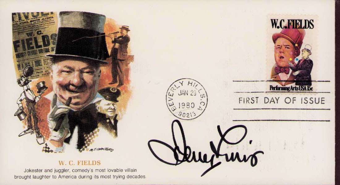 Jerry Lewis signed WC Fields FDC (1 of 1)