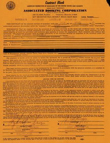 Jimi Hendrix and the Experience contract signed RARE