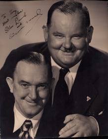Laurel and Hardy stunning signed 11x14 photograph