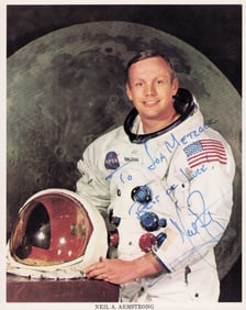 Neil Armstrong signed NASA astronaut photograph