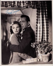 Casablanca rare signed photograph by Bogart and Bergman