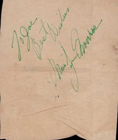 Marilyn Monroe in person signature
