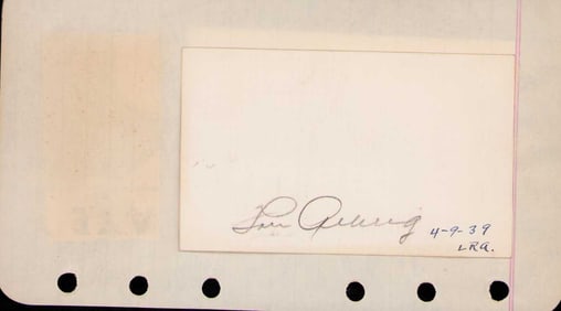 Lou Gehrig signature