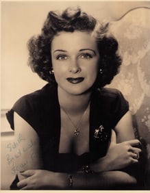 Joan Bennett signed photograph