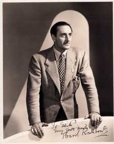 Basil Rathbone signed photograph