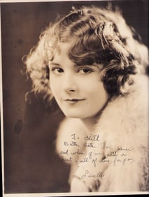 Lucille Ricksen extraordinarily rare signed photograph