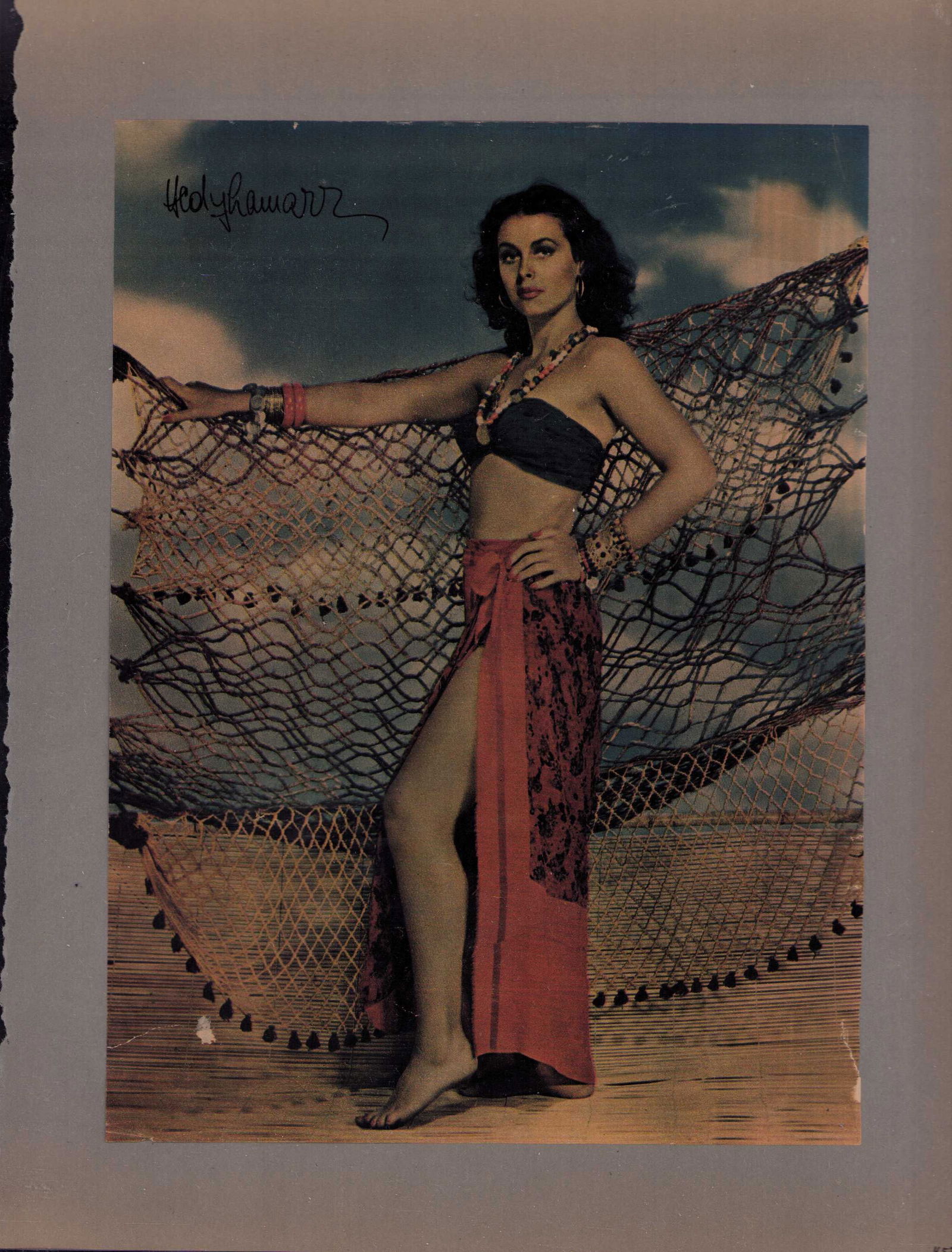 Hedy Lamarr signed 9x12 matted (1 of 1)