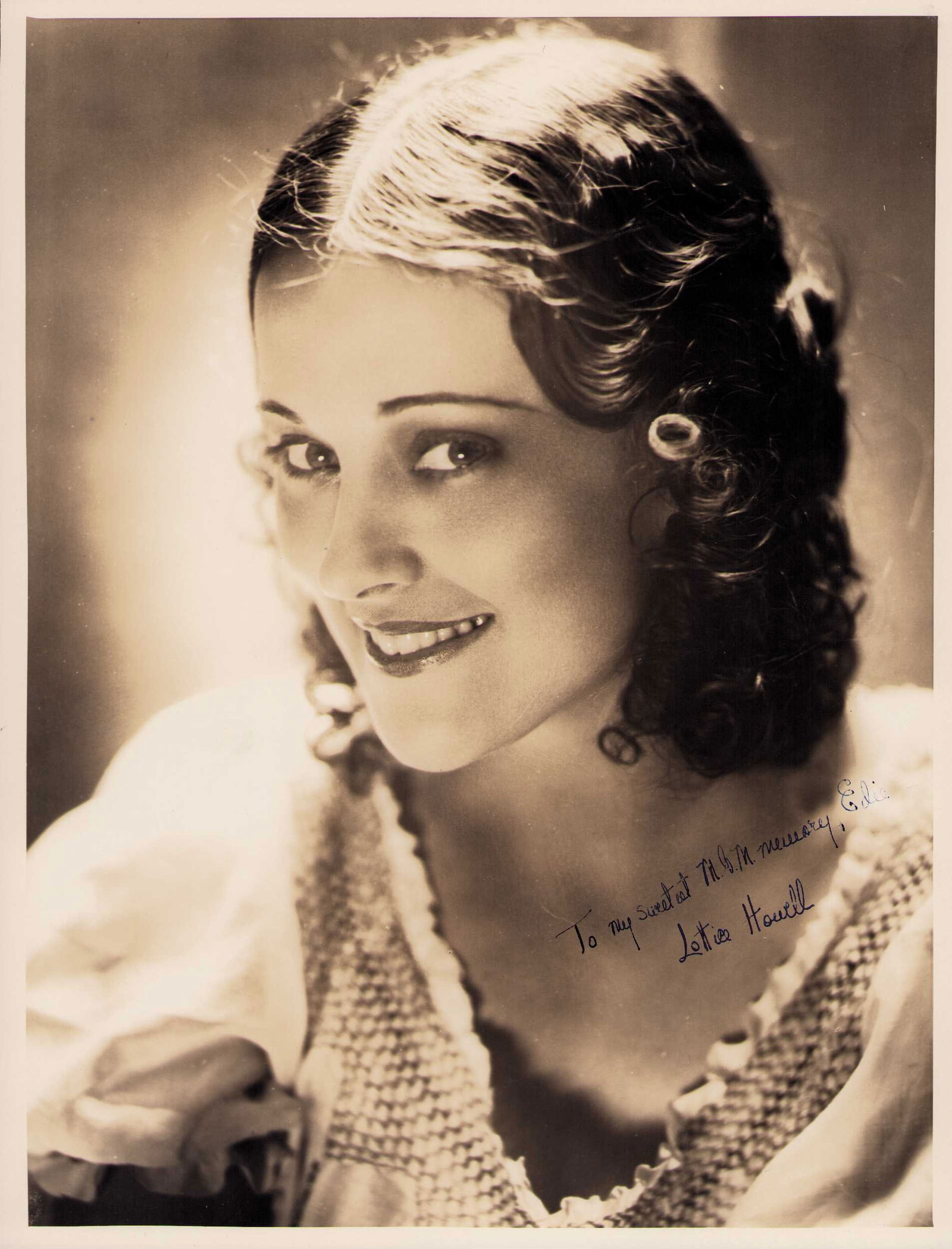 Lettice Howell signed 11x14 photograph: George HURRELL backstamped for MGM photo of her RARE RARE Certificate of AuthenticityEVERY item in this auction comes with at minimum a full illustrated serial numbered COA signed by the worlds leadin