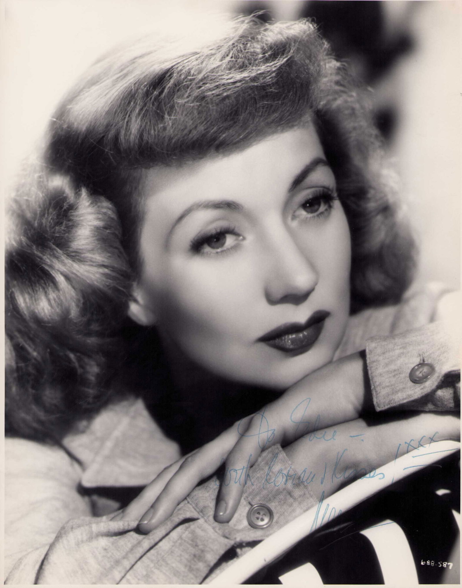 Ann Sothern signed 11x14 photograph: A wonderful close up of big MGM star 11x14 Certificate of AuthenticityEVERY item in this auction comes with at minimum a full illustrated serial numbered COA signed by the worlds leading authenticator