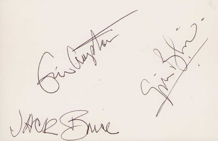 CREAM signed card