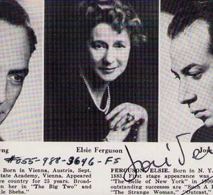 Maurice Evans signed newspaper clipping