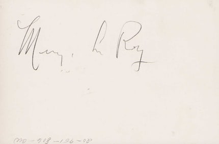 Mervyn LeRoy signed page