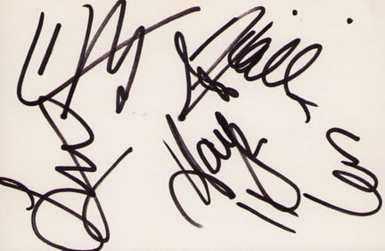 One Direction bands signatures