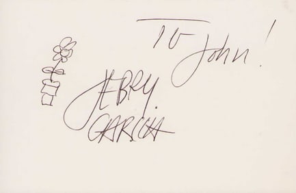 Jerry Garcia signed sketch
