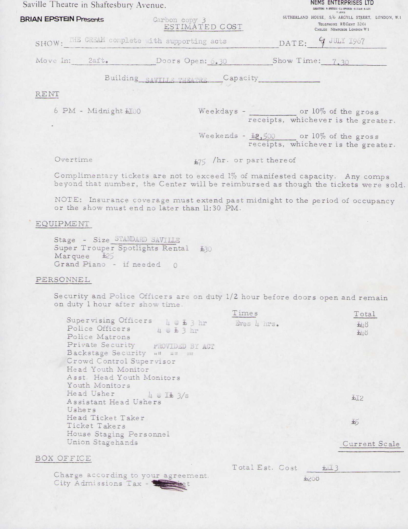 CREAM contract signed by the band (1 of 2)