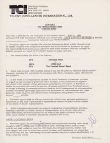 Otis Day Animal House signed contract