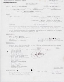 Smokey Robinson and the Miracles signed contract