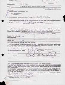 Van Morrison historic contract signed