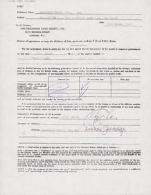 Wild Thing song signed contract