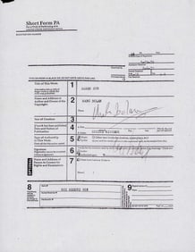 Marc Bolan signed contract