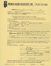 Les Paul signed contract