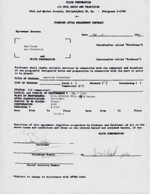 Sam Cooke signed contract