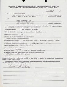 Linda Ronstadt signed contract