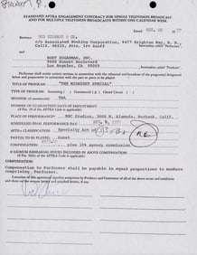 Rod Stewart signed contract