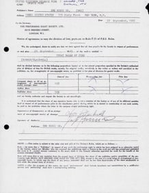 Jerry Lee Lewis Historic signed copyright contract