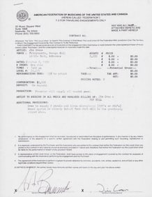 Jim Croce signed contract