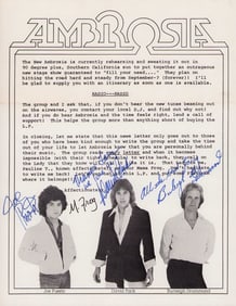 Ambrosia signed publicity flyer