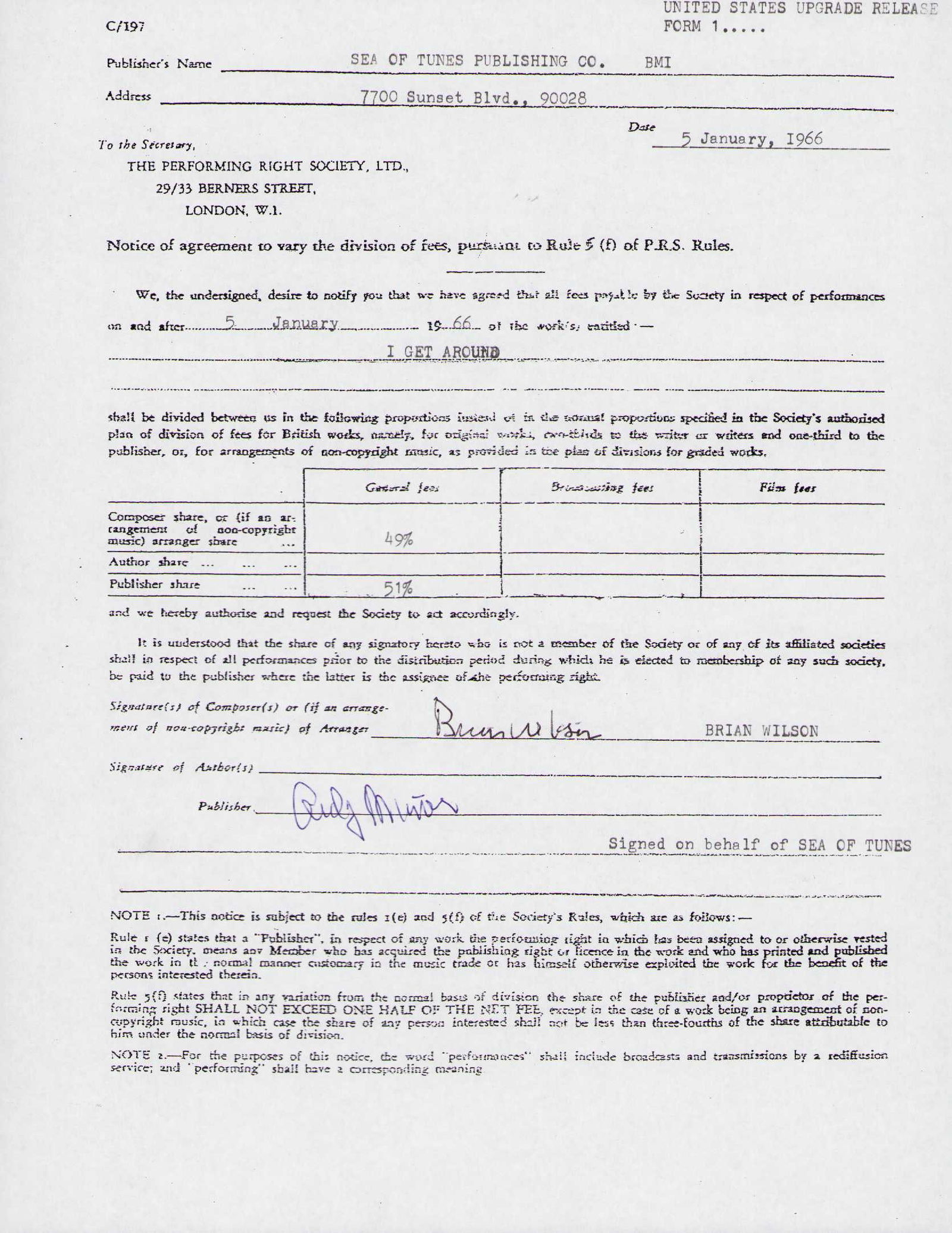 Brian Wilson Historic contract signed (1 of 1)