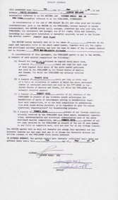 Keith Richards signed contract
