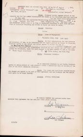 Ed Wynn signed contract