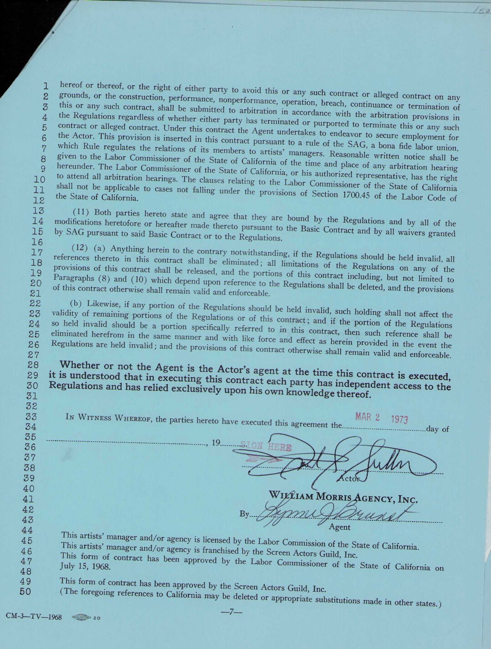Frank Sutton contract signed (1 of 1)