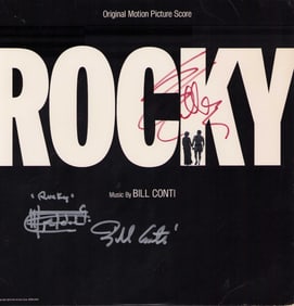Rocky Soundtrack LP signed Stallone/Conti