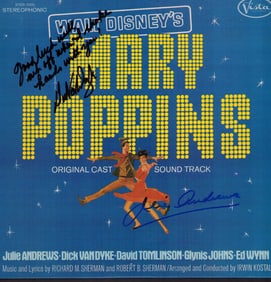 Mary Poppins cast signed soundtrack LP