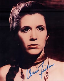 Carrie Fisher signed Star Wars photograph