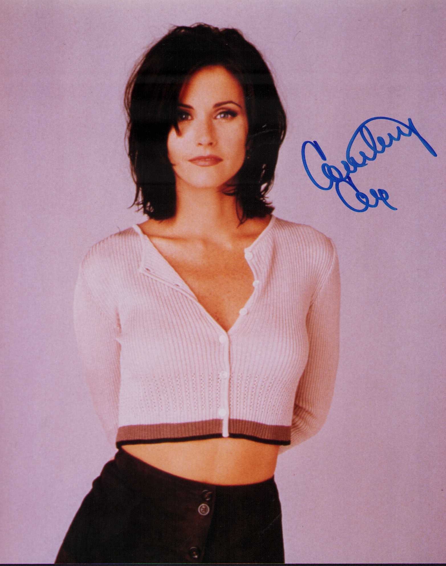 Courtney Cox signed photograph: A vintage FRIENDS era signed 8x10 of the actress Certificate of AuthenticityEVERY item in this auction comes with at minimum a full illustrated serial numbered COA signed by the worlds leading authent