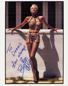 Bridgitte Nielsen signed nude photograph