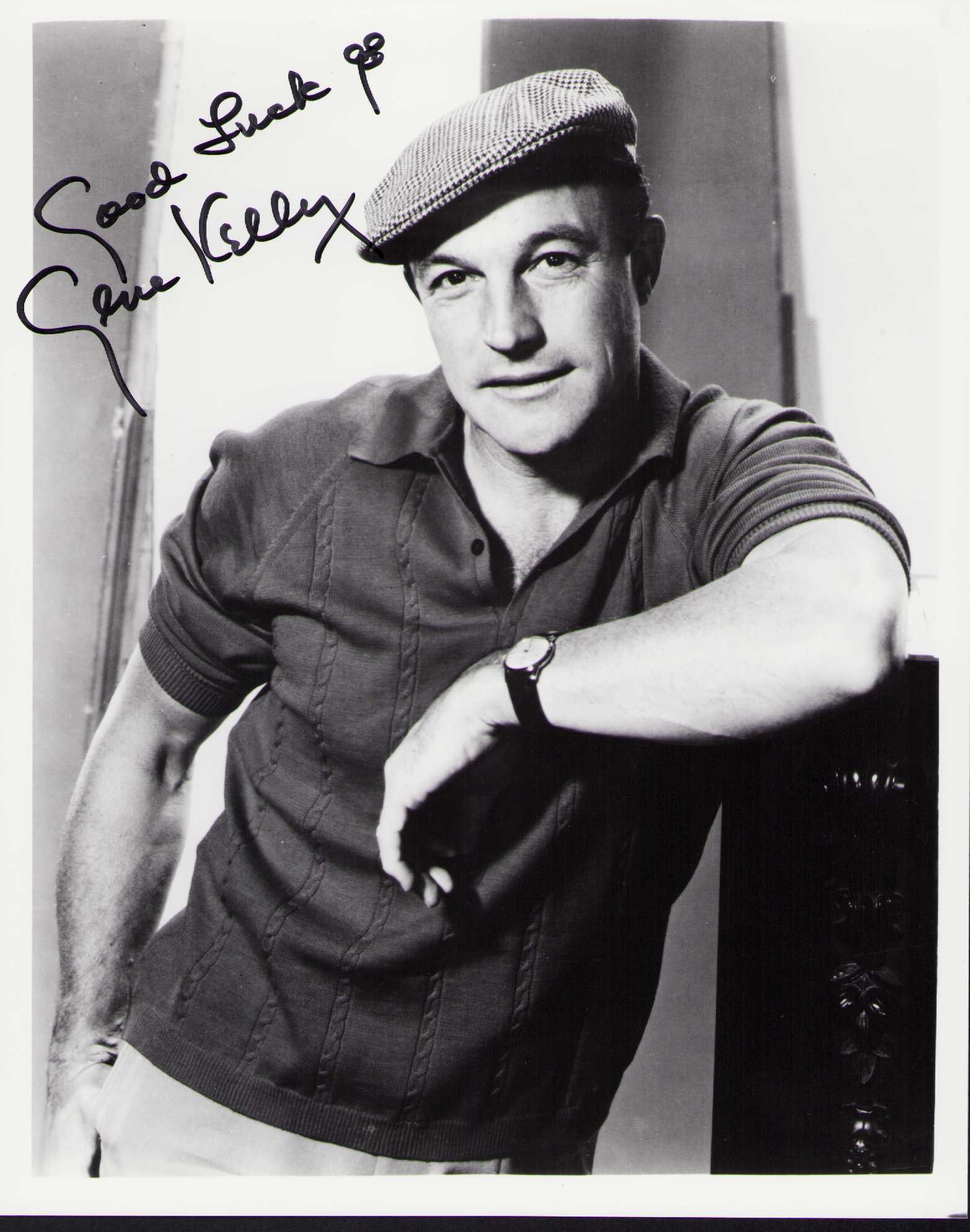 Gene Kelly signed photograph: A vintage signed 8x10 of the legendary actor dancer singer Certificate of AuthenticityEVERY item in this auction comes with at minimum a full illustrated serial numbered COA signed by the worlds leadi