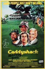 Cadddyshack signed poster cast