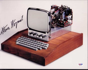 Steve Wozniak rare larger APPLE signed photograph