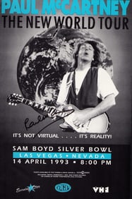 Paul McCartney signed concert poster