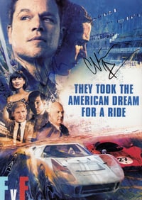 Ford vs Ferrari premiere poster signed by cast