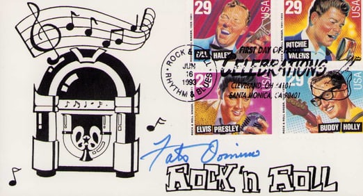 Fats Domino signed FDC