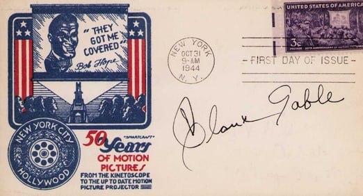 Clark Gable signed FDC